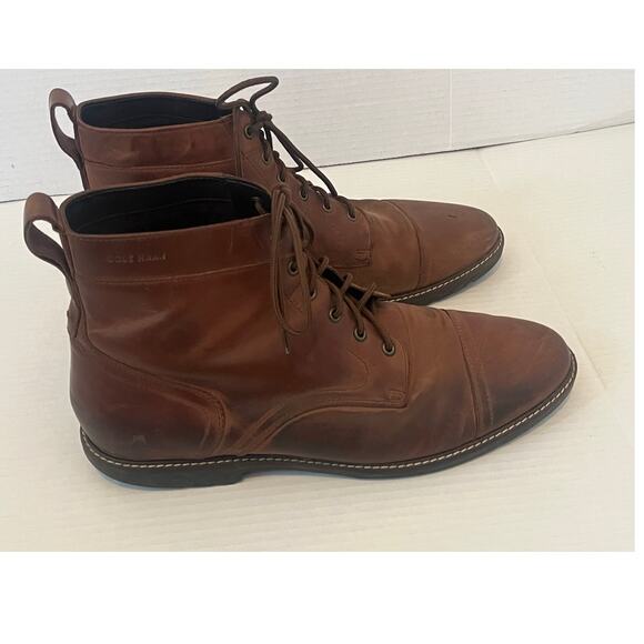 Cole Haan Boots Mens Grandzero Lug Boots Brown Sz 13 M - Picture 3 of 8